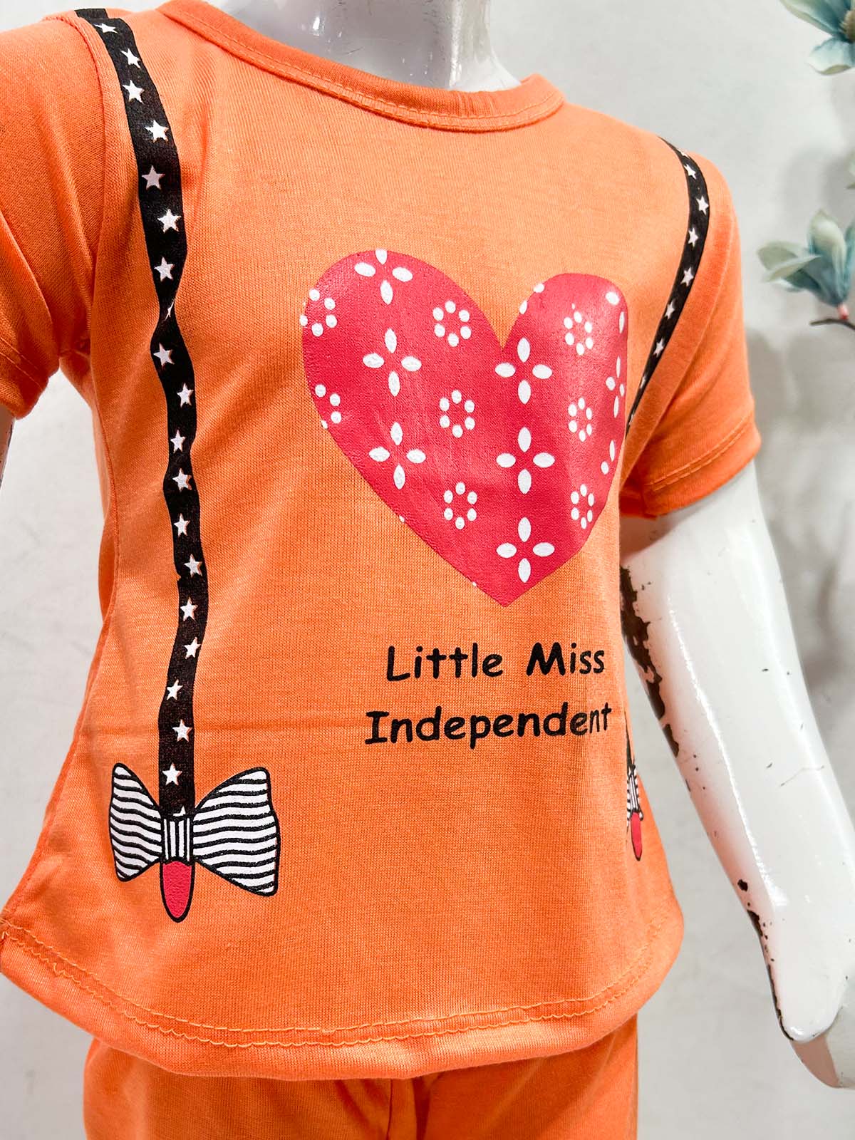 1Yr - 4Yrs Heart Orange Suit For Girls RG GS427