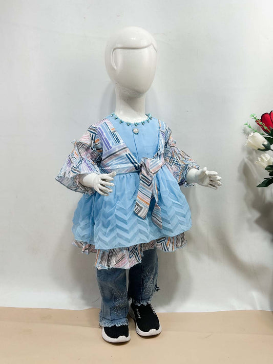1Yr - 7Yrs Blue Suit For Girls TG GS447