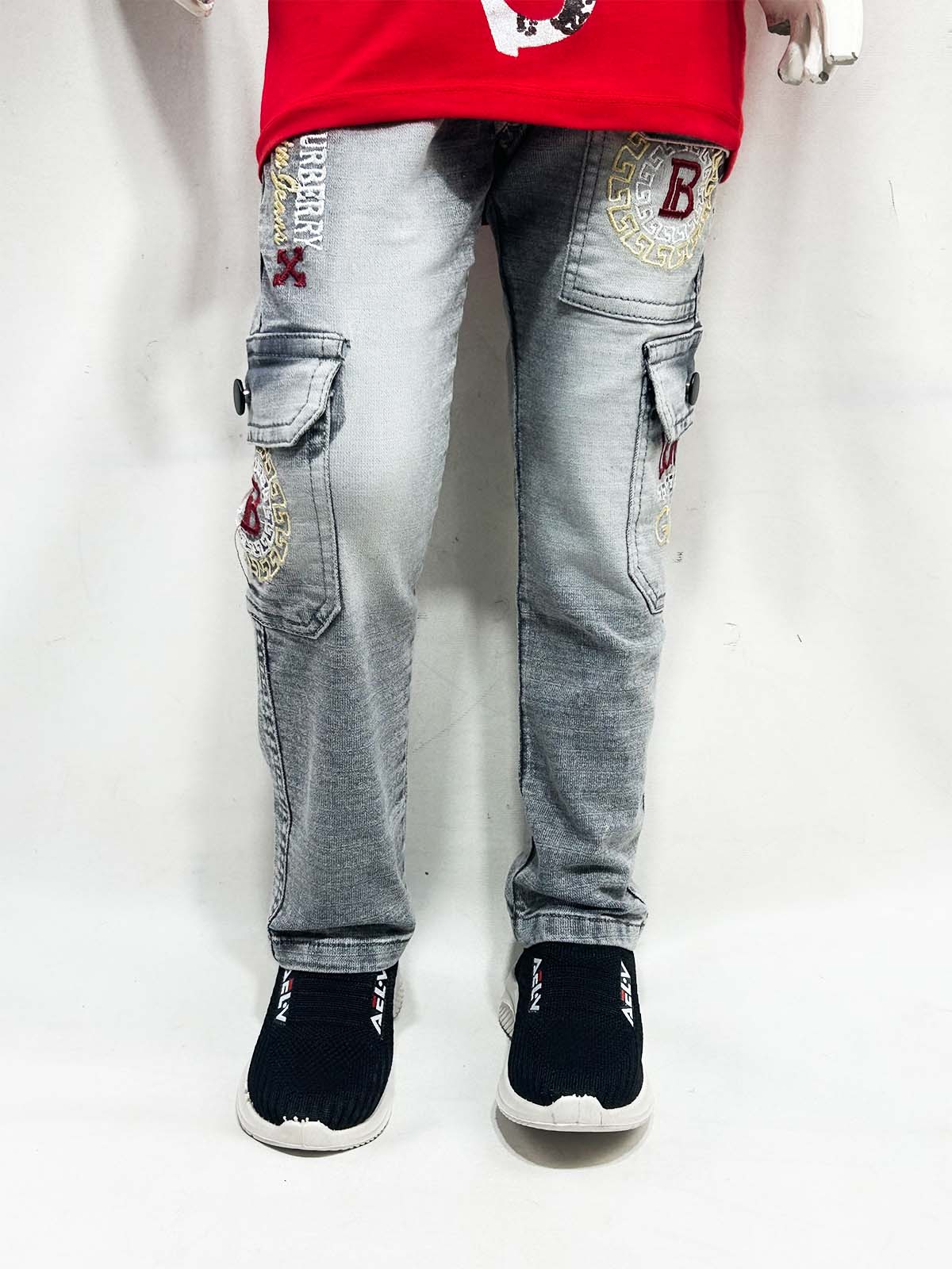 5Yrs - 16Yrs Light Grey Denim Jeans For Boys BJ50