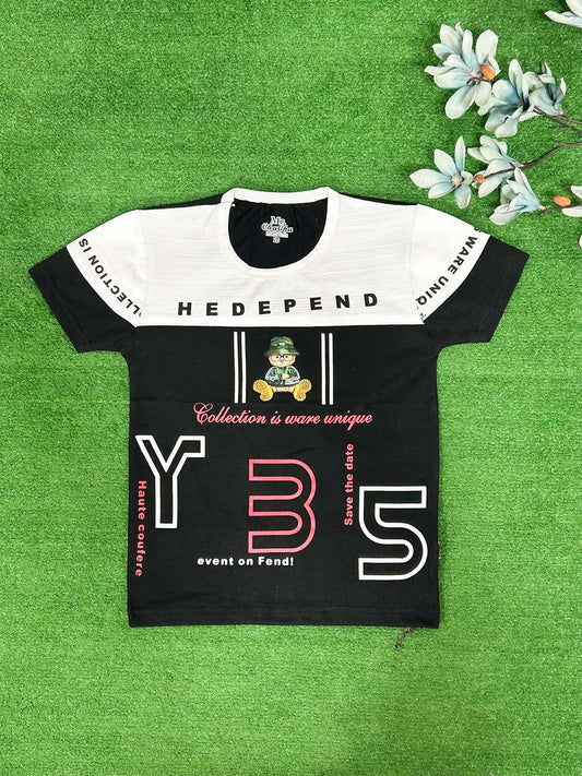 3Yrs - 7Yrs M Black T-Shirt For Boys SG BTS134