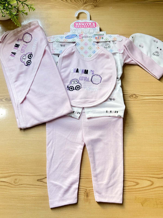 0Mth - 3Mth Pink 5Pcs Gift Set For Newborn HG NBGS347
