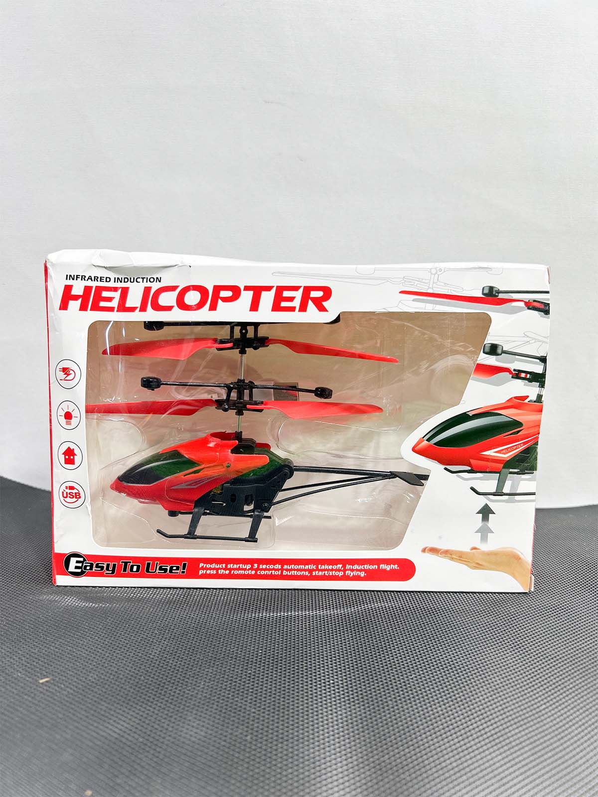 Rechargeable Hand Sensor Helicopter Red KTY165
