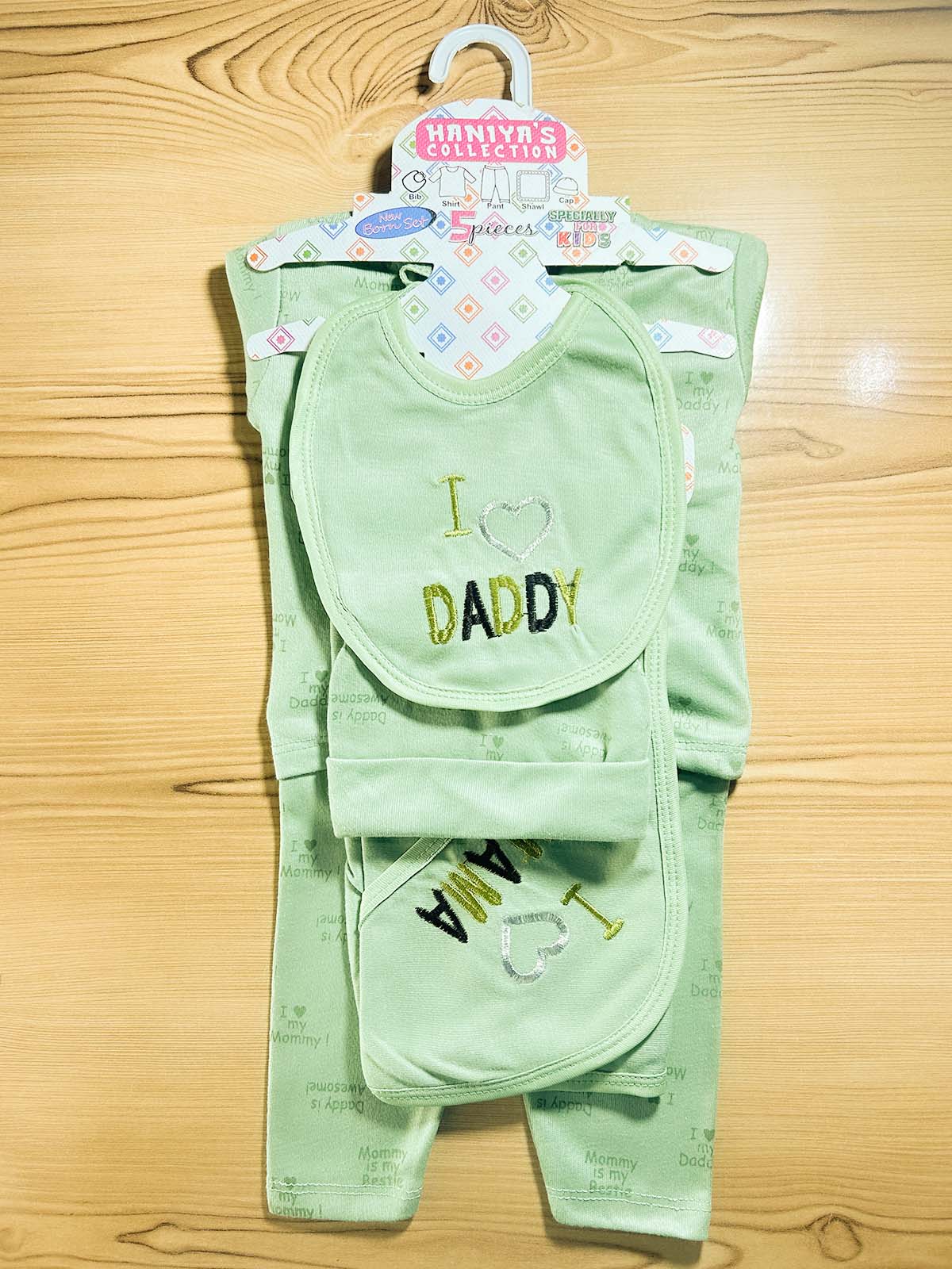 0Mth - 3Mth Green 5Pcs Gift Set For Newborn HG NBGS316