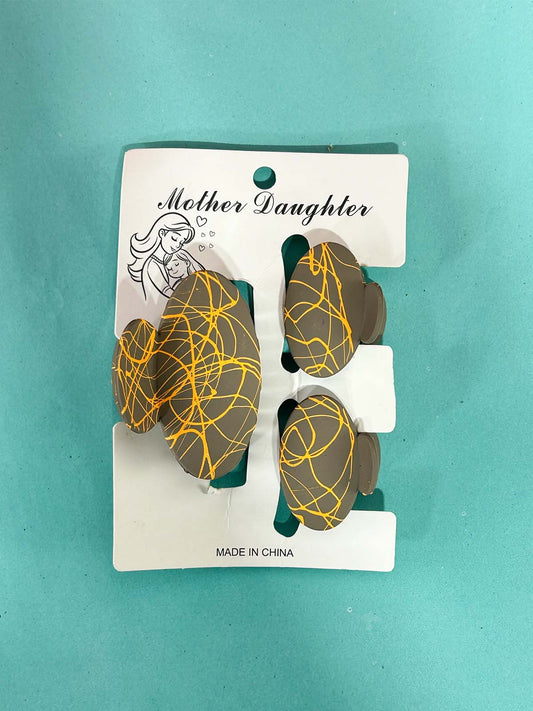 Pack Of 3 Brown Hair Clips For Girls GHC93