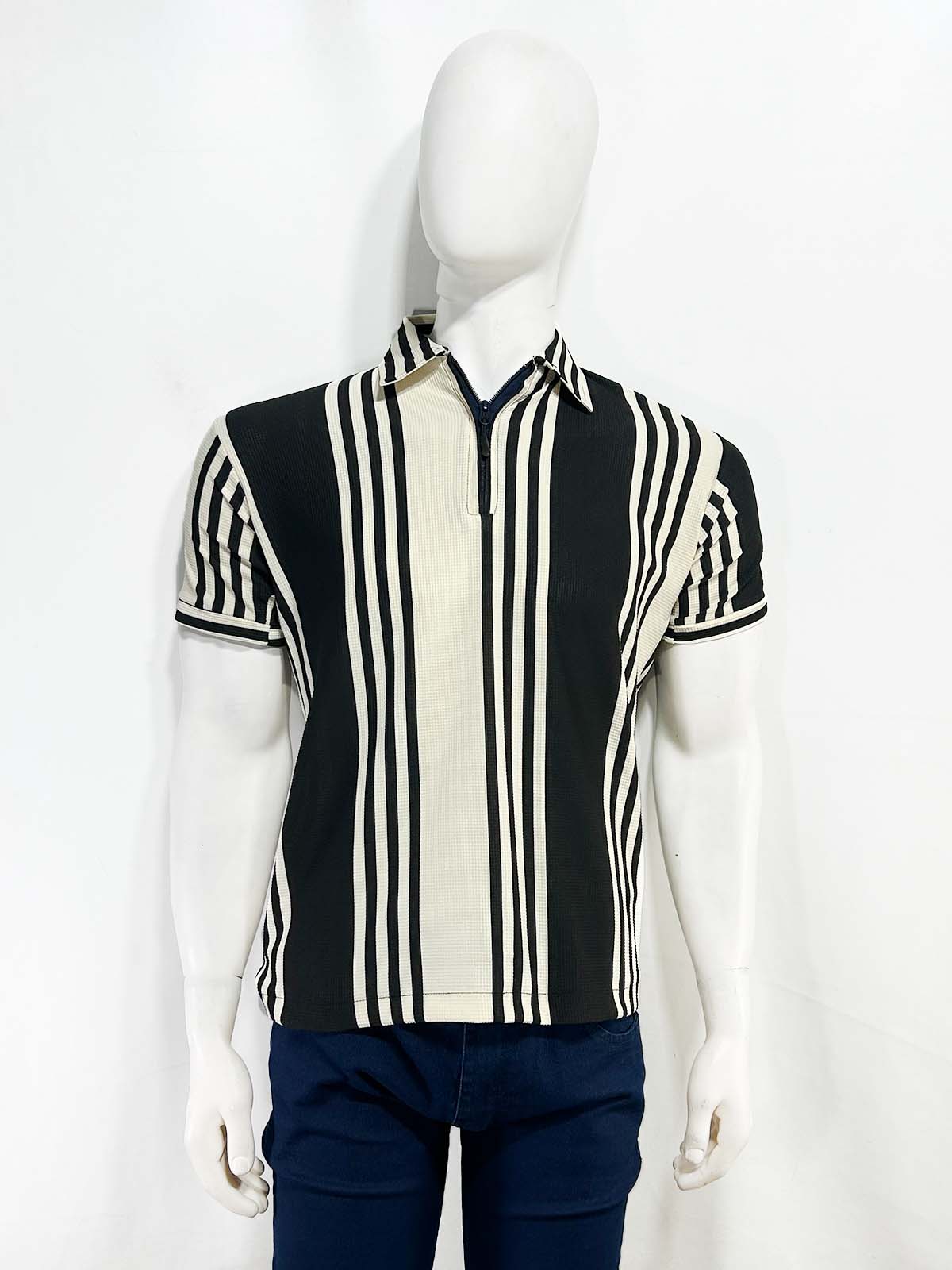 Black Old Money Polo T-Shirt For Men MTS483