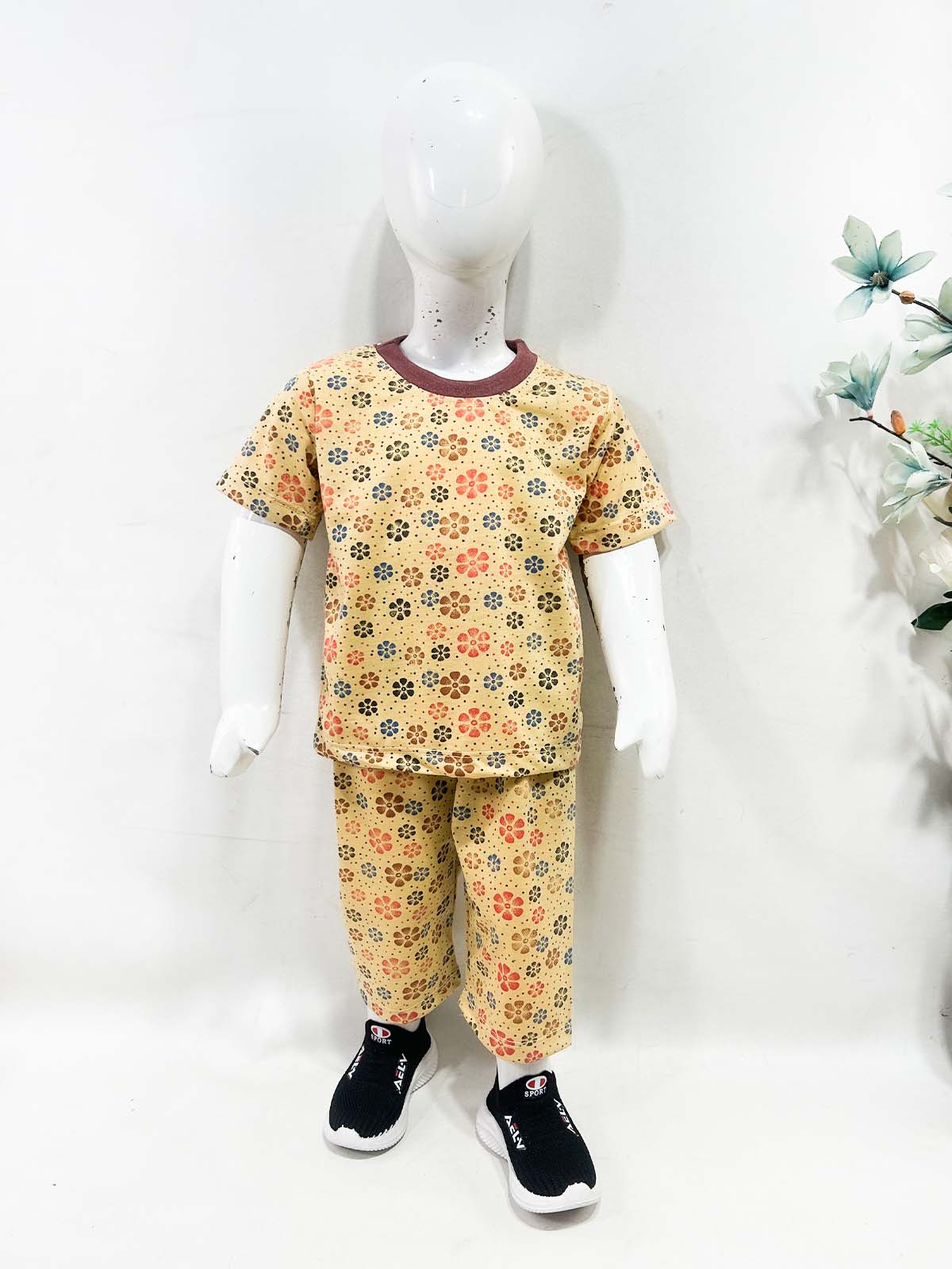 1Yrs - 5Yrs Orange Jersey Night Suit For Kids NG BNS47