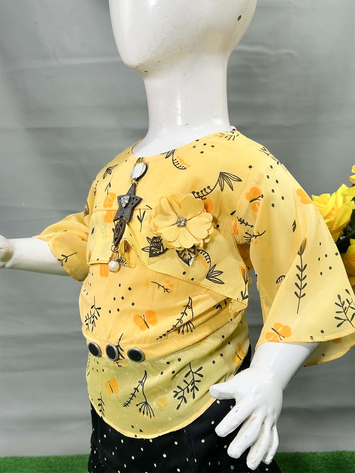 0Mth - 4Yrs Yellow Suit For Girls WG GS377