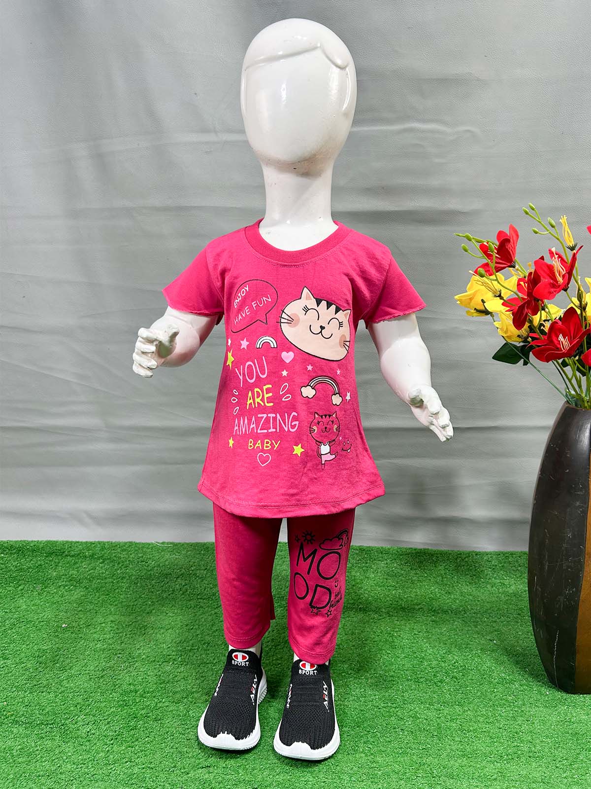 1Yr - 4Yrs Cat Pink Suit For Girls RG GS324