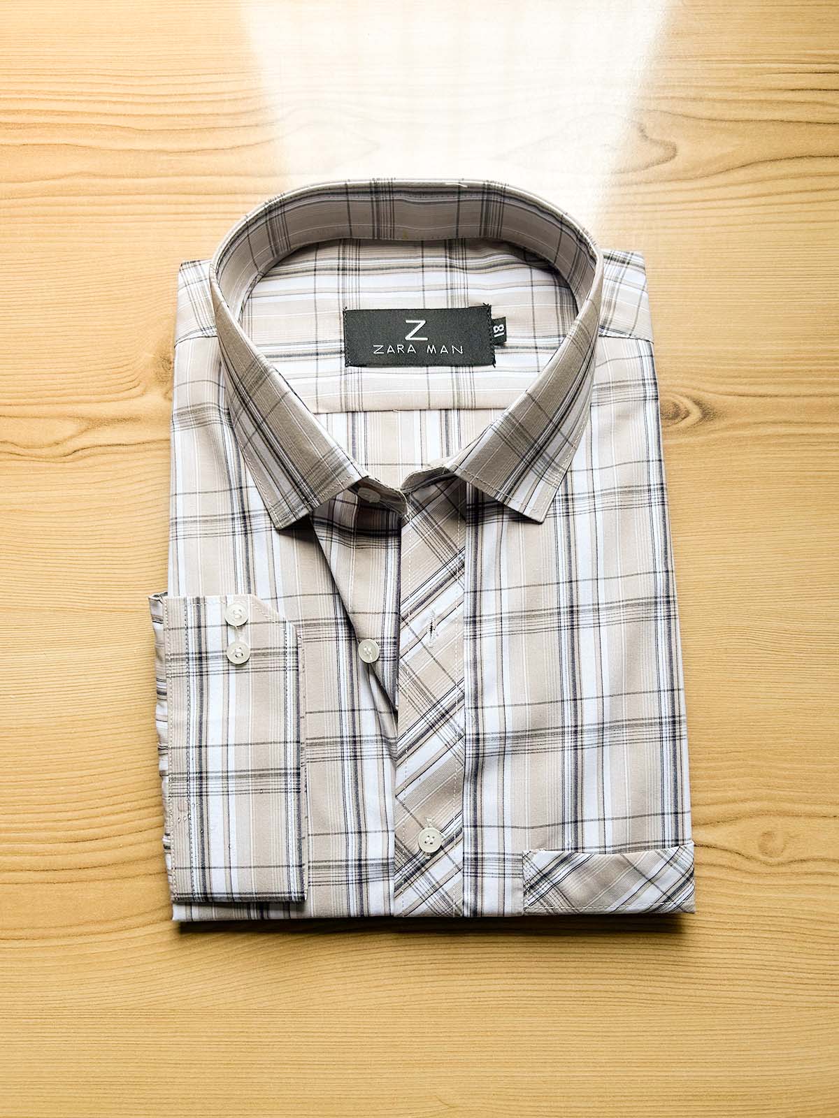 Brown Checks Formal Dress Shirt For Men MFS549