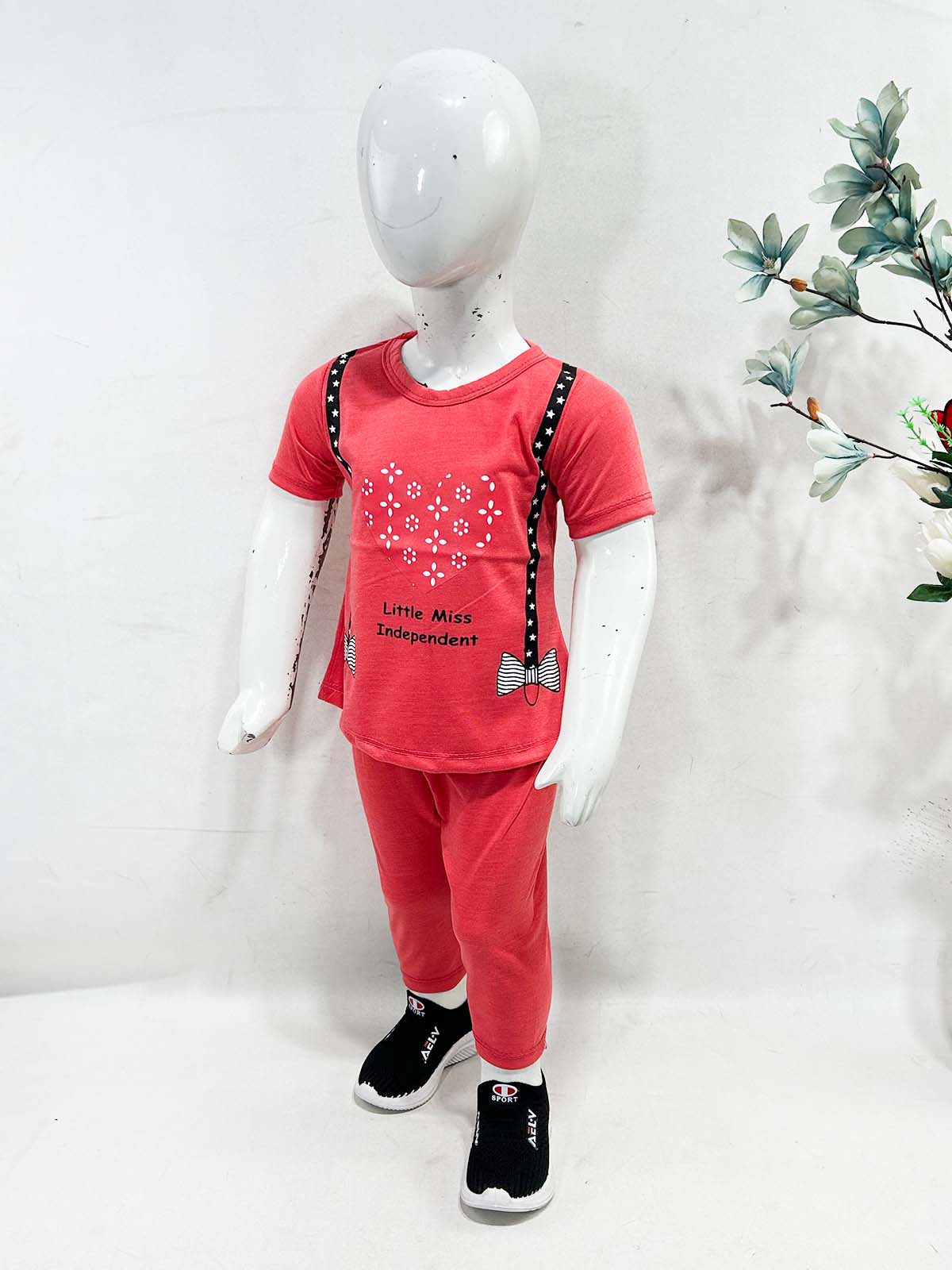 1Yr - 4Yrs Heart Dark Pink Suit For Girls RG GS428