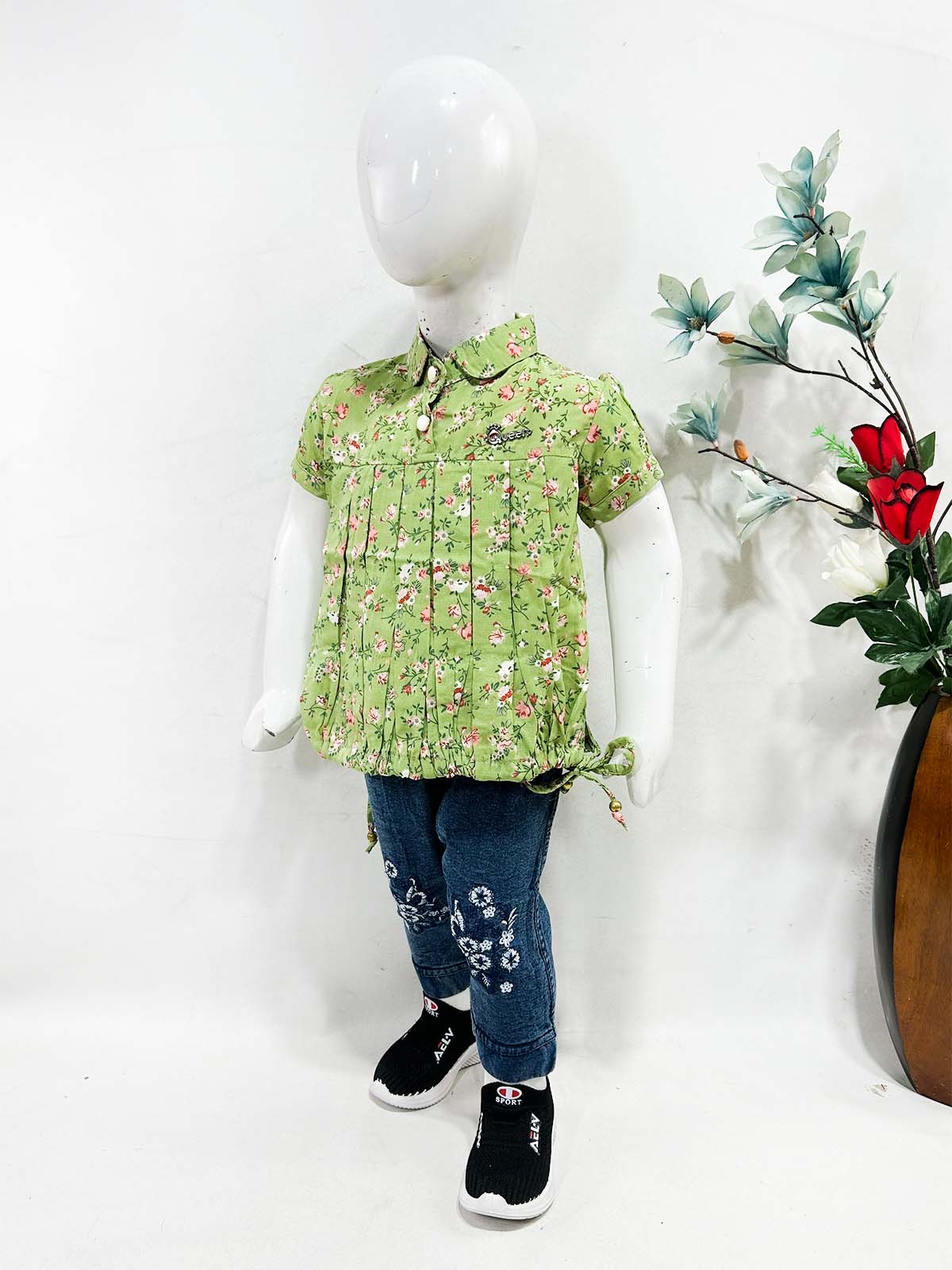 1Yr - 4Yrs Green Suit For Girls OP GS433
