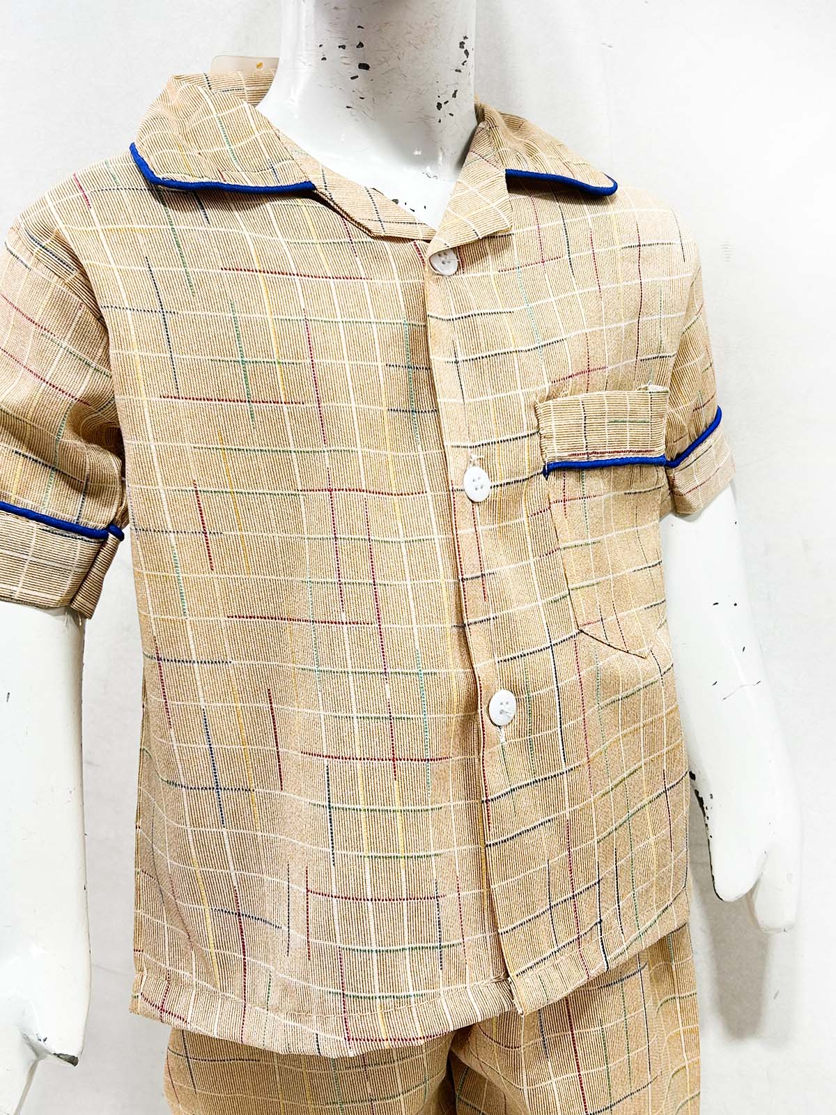 1Yrs - 5Yrs Brown Cotton Night Suit For Kids NG BNS31