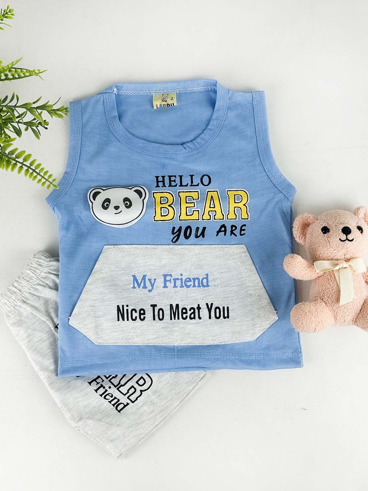 3Mth - 9Mth Blue Baba Suit For Newborn HG NBS770