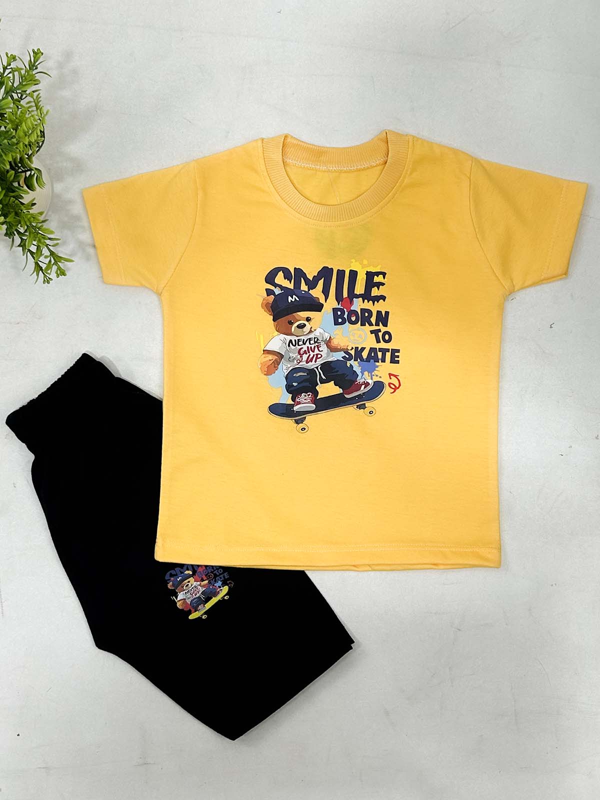 1Yr - 4Yrs Smile Yellow Suit For Kids RZ BS727