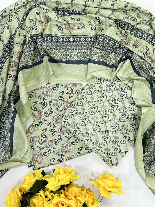 3Pcs Unstitched Digital Lawn Suit For Women WU171