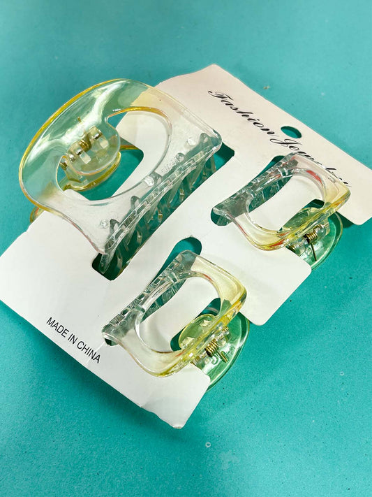 Pack Of 3 Yellow Hair Clips For Girls GHC94