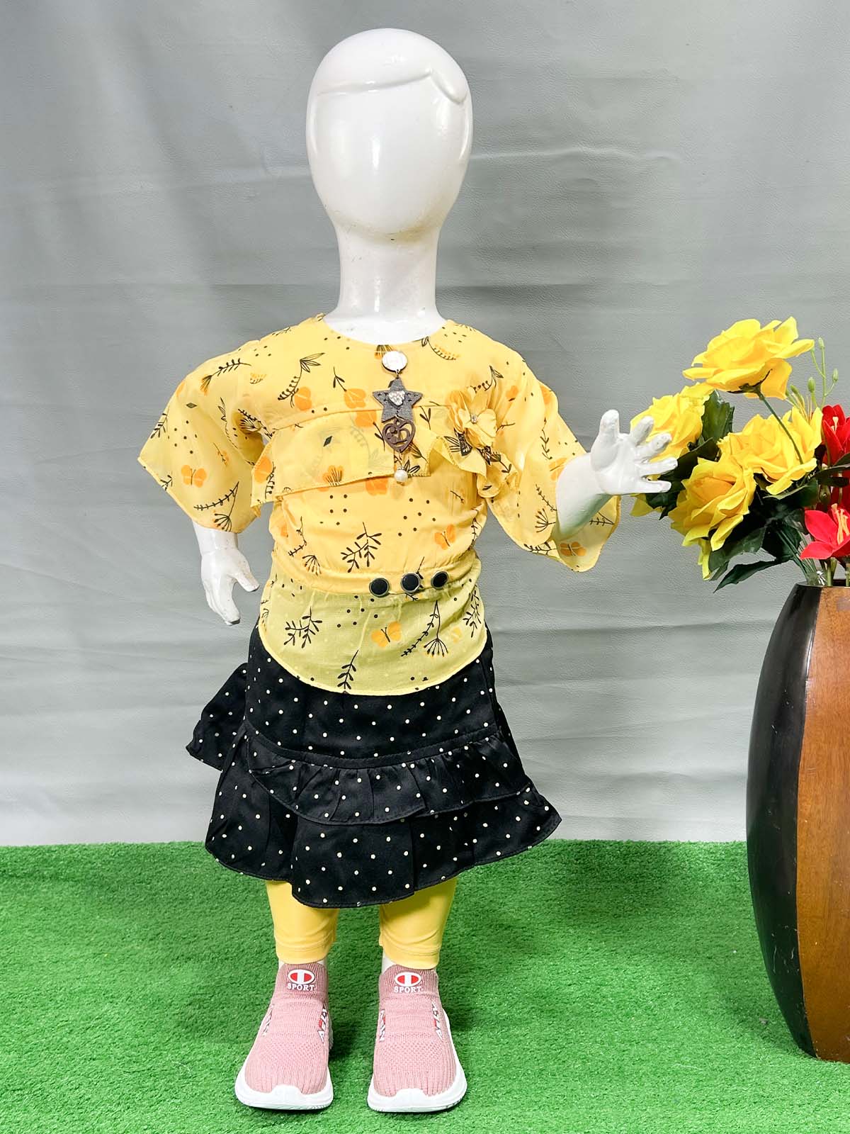 0Mth - 4Yrs Yellow Suit For Girls WG GS377