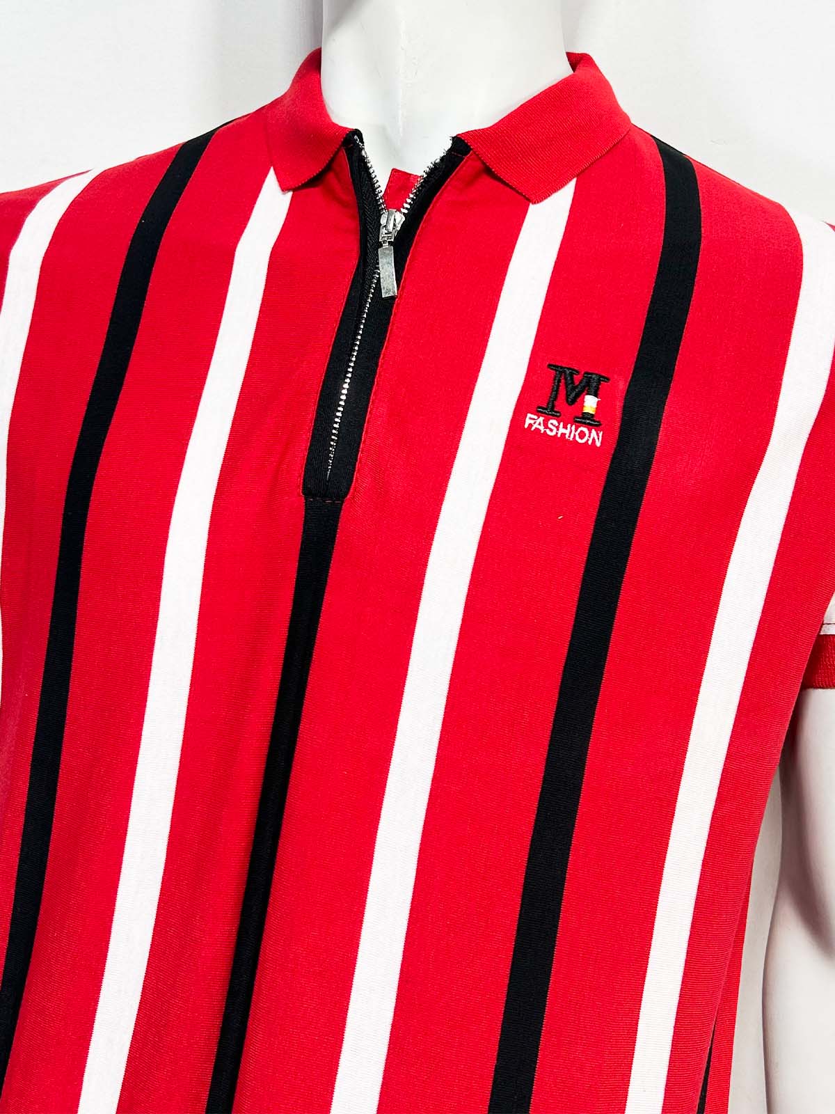 Red Striped Polo T-Shirt For Men MTS466