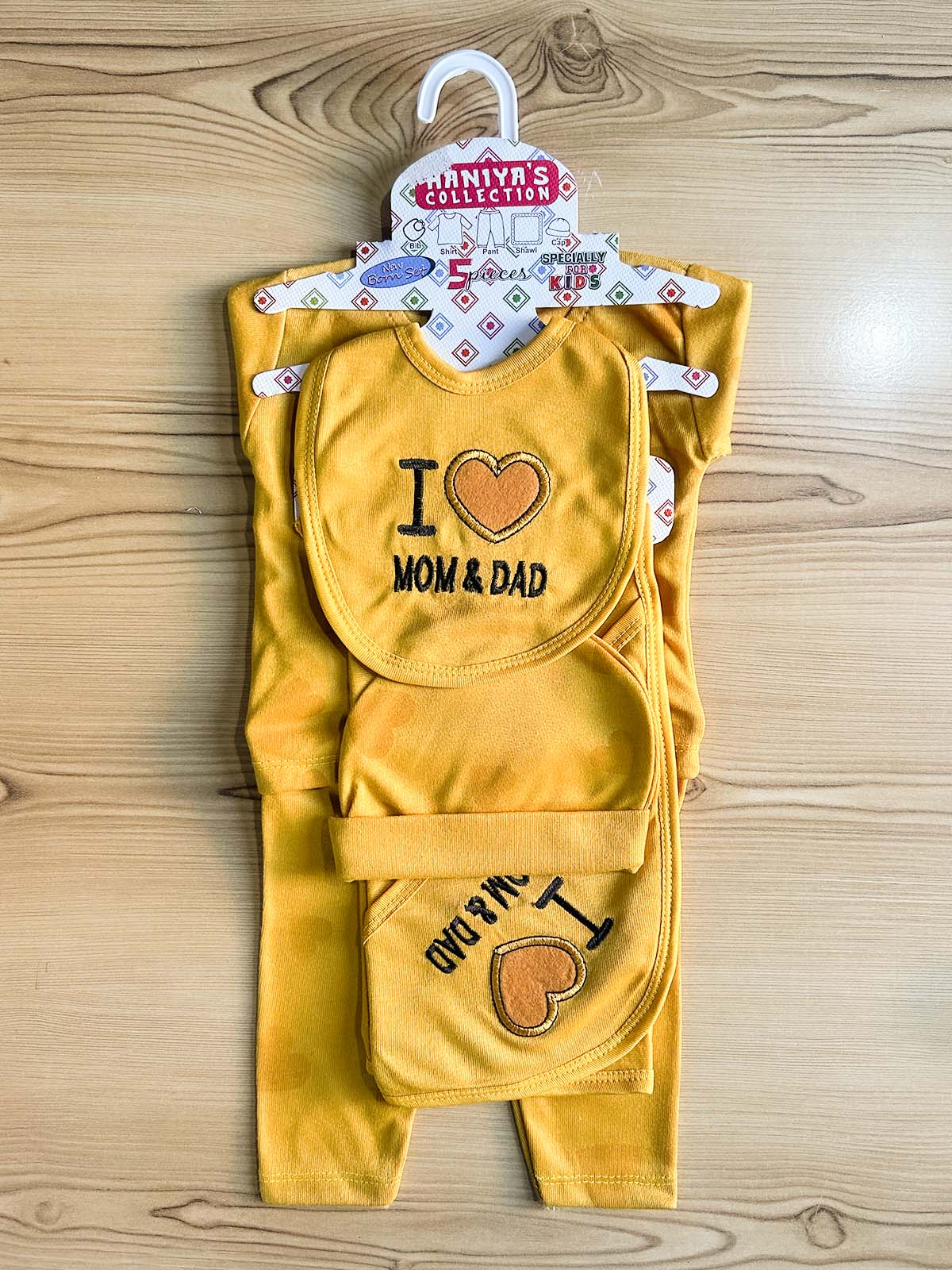0Mth - 3Mth Yellow 5Pcs Gift Set For Newborn HG NBGS317
