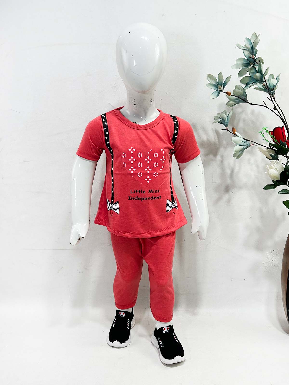 1Yr - 4Yrs Heart Dark Pink Suit For Girls RG GS428