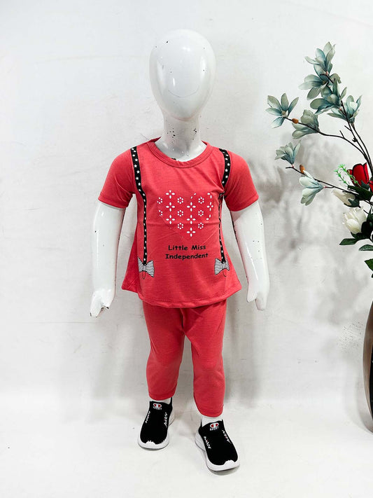 1Yr - 4Yrs Heart Dark Pink Suit For Girls RG GS428