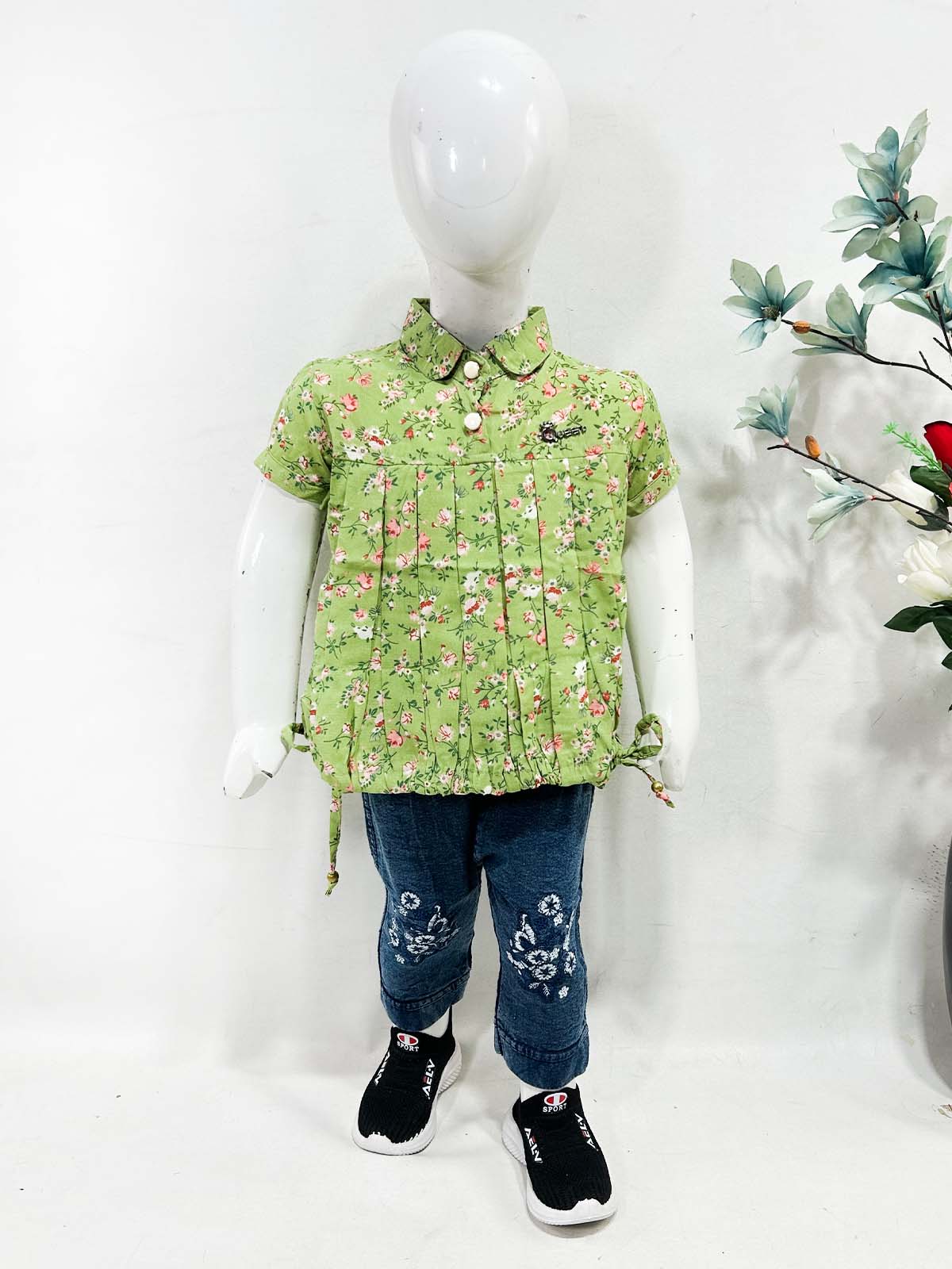 1Yr - 4Yrs Green Suit For Girls OP GS433