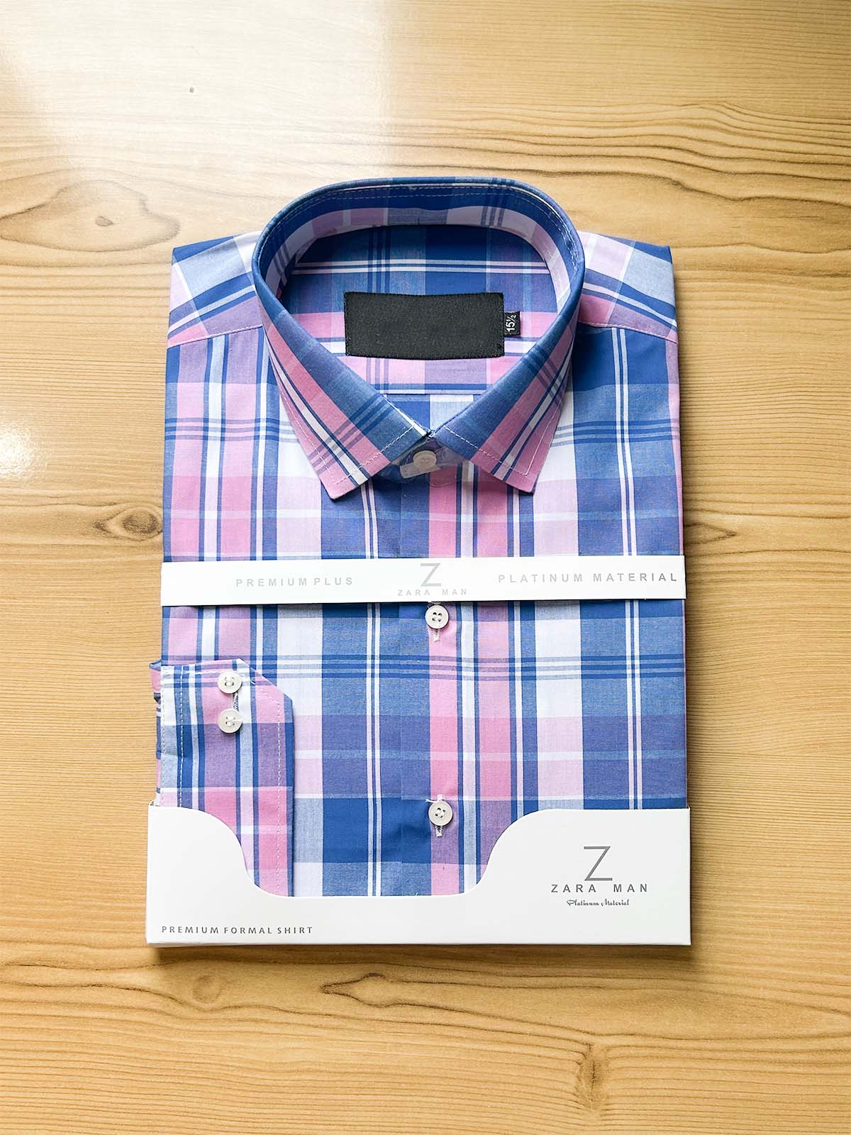 Blue Checks Formal Dress Shirt For Men MFS539