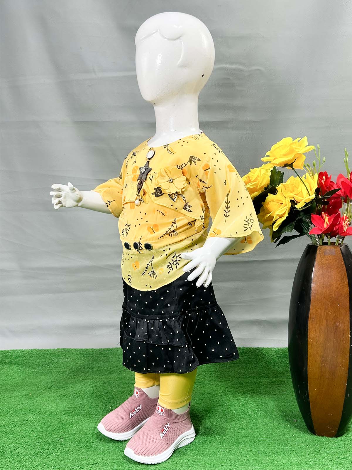 0Mth - 4Yrs Yellow Suit For Girls WG GS377
