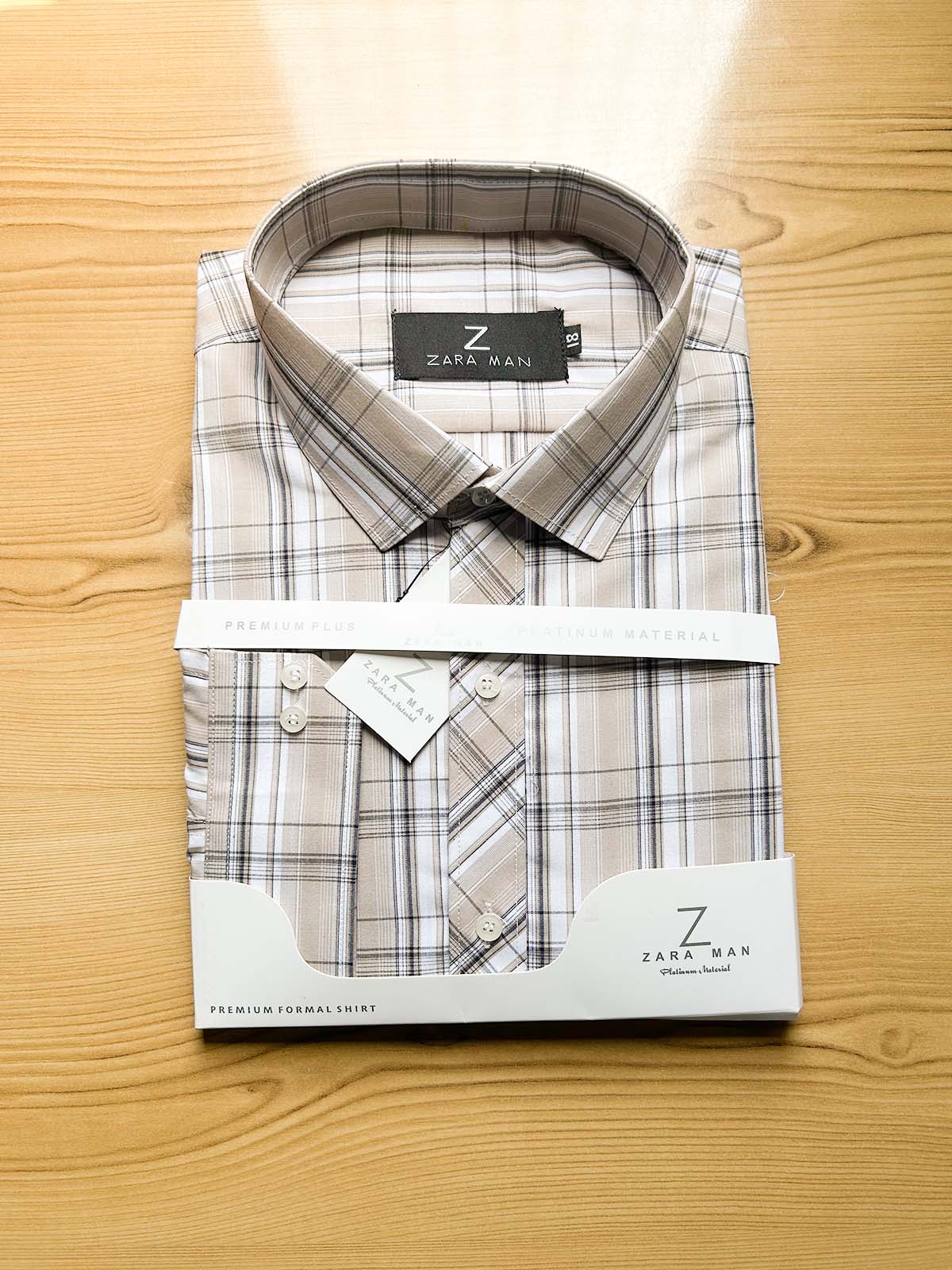 Brown Checks Formal Dress Shirt For Men MFS549