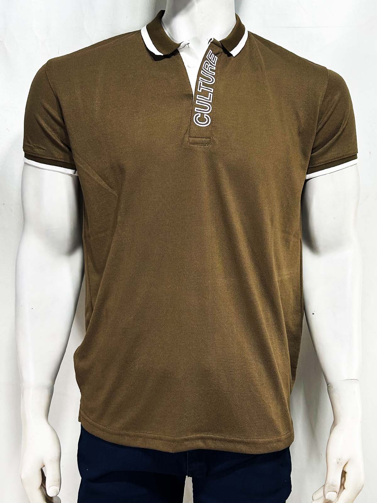 Brown Culture Polo T-Shirt For Men MTS424