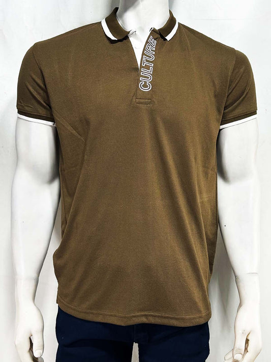 Brown Culture Polo T-Shirt For Men MTS424
