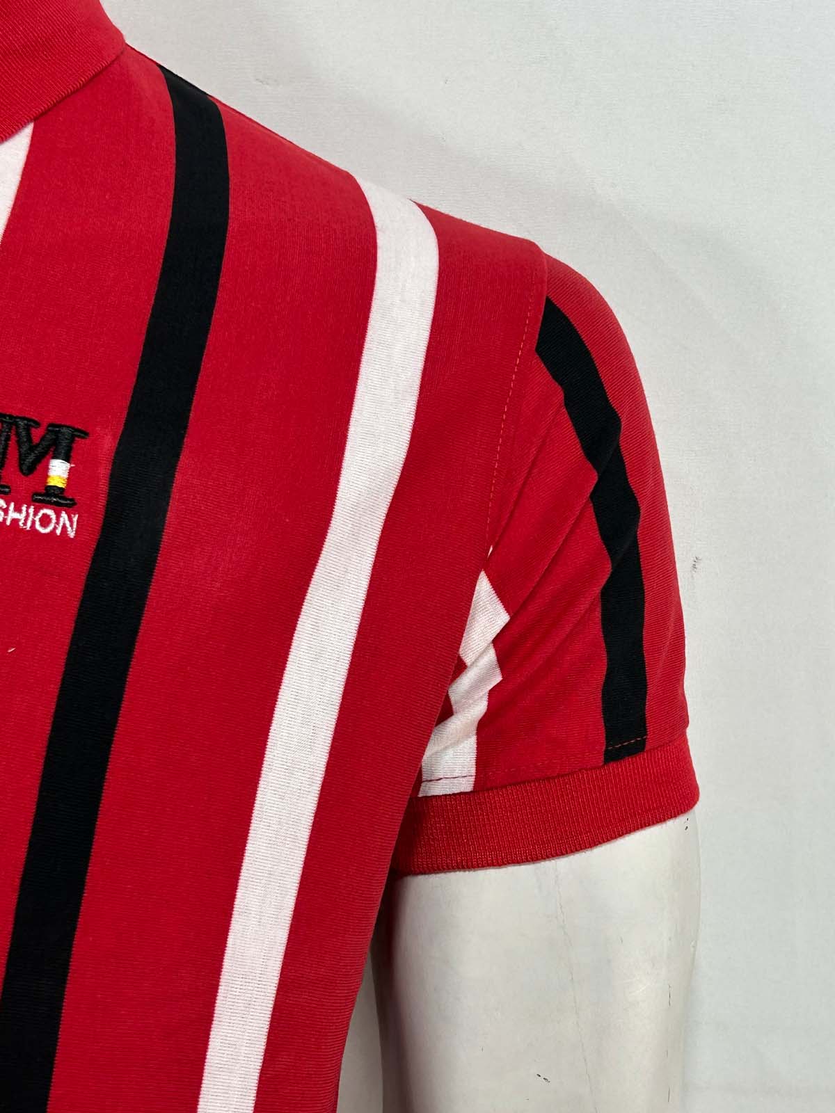 Red Striped Polo T-Shirt For Men MTS466