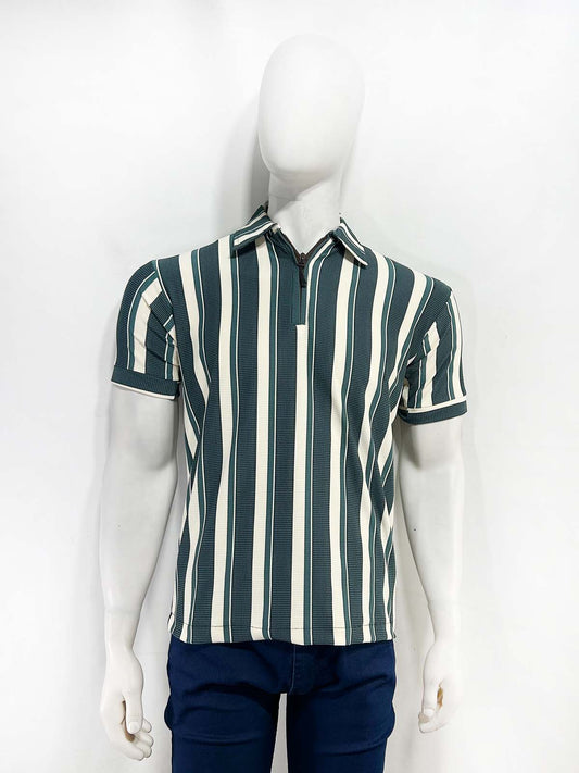 Teal Old Money Polo T-Shirt For Men MTS484