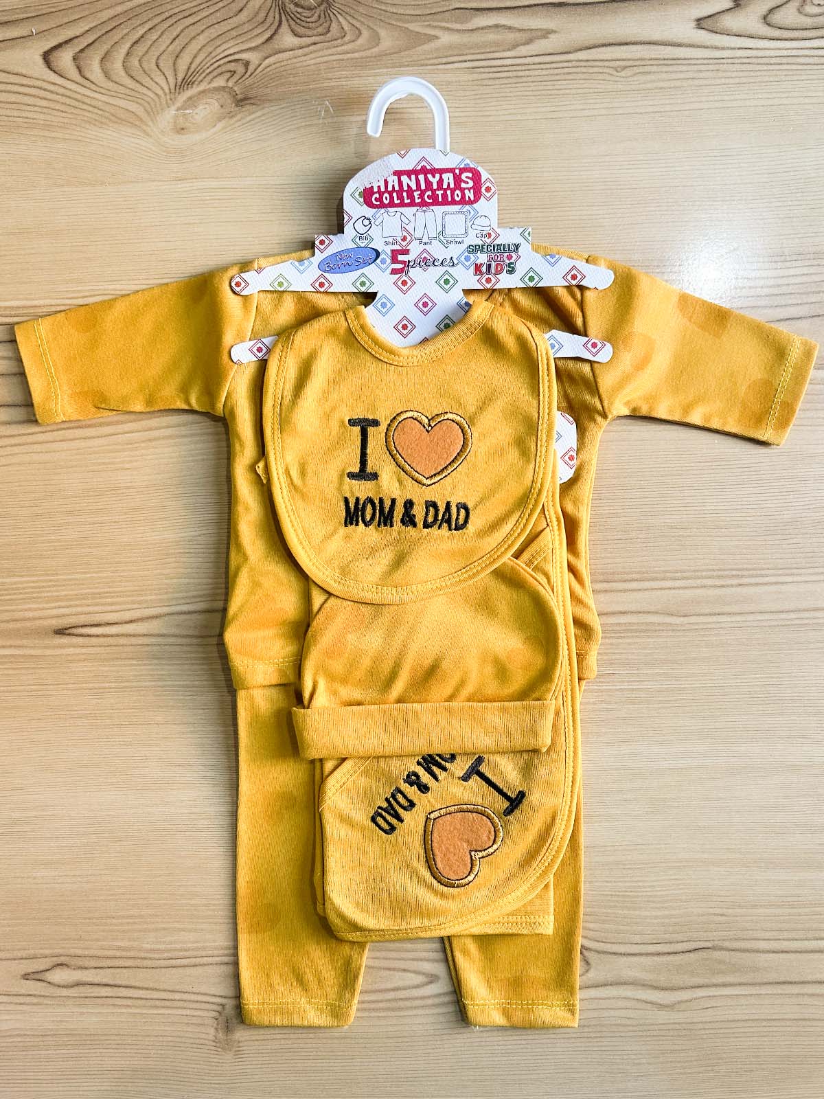 0Mth - 3Mth Yellow 5Pcs Gift Set For Newborn HG NBGS317