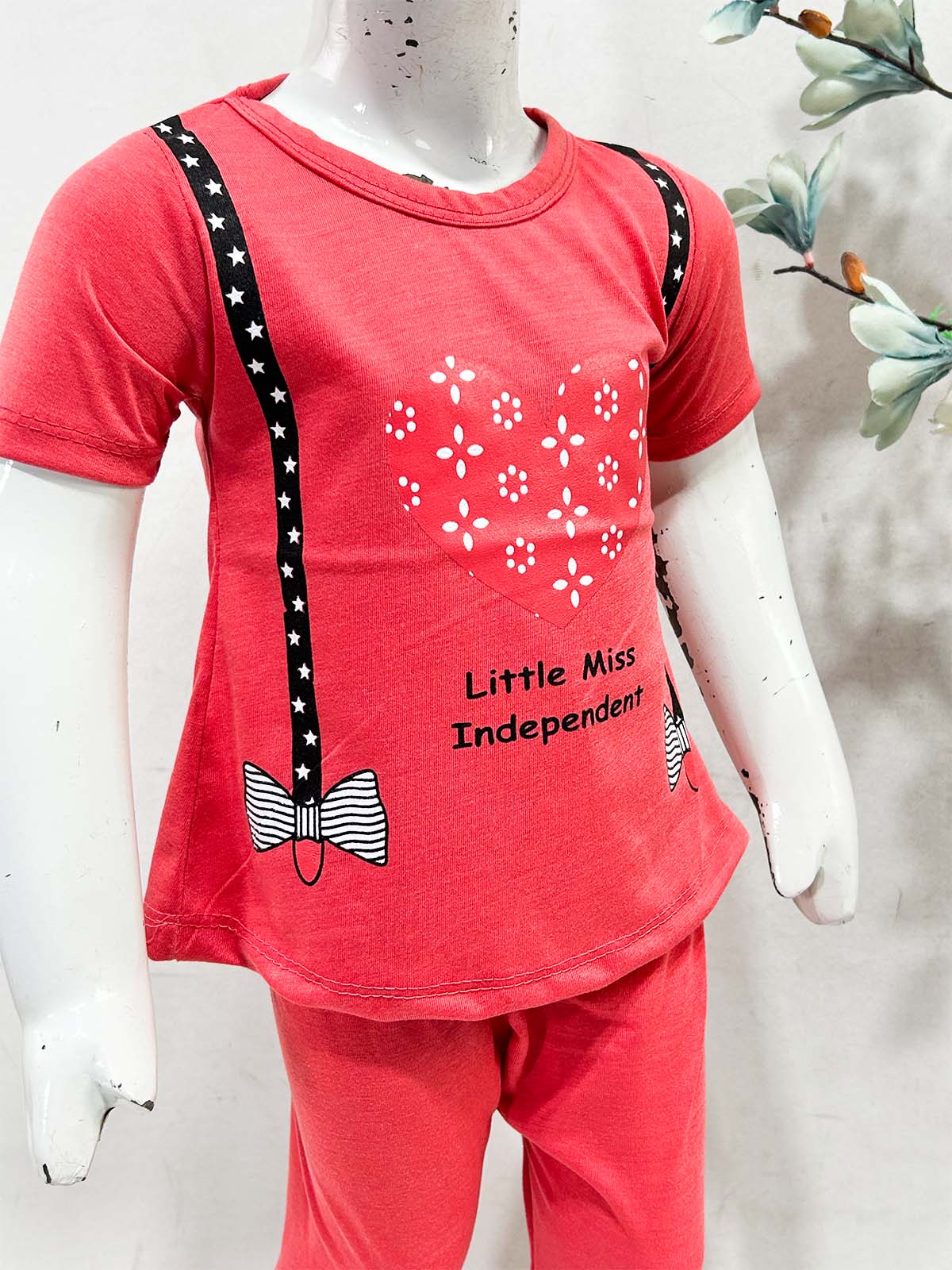 1Yr - 4Yrs Heart Dark Pink Suit For Girls RG GS428