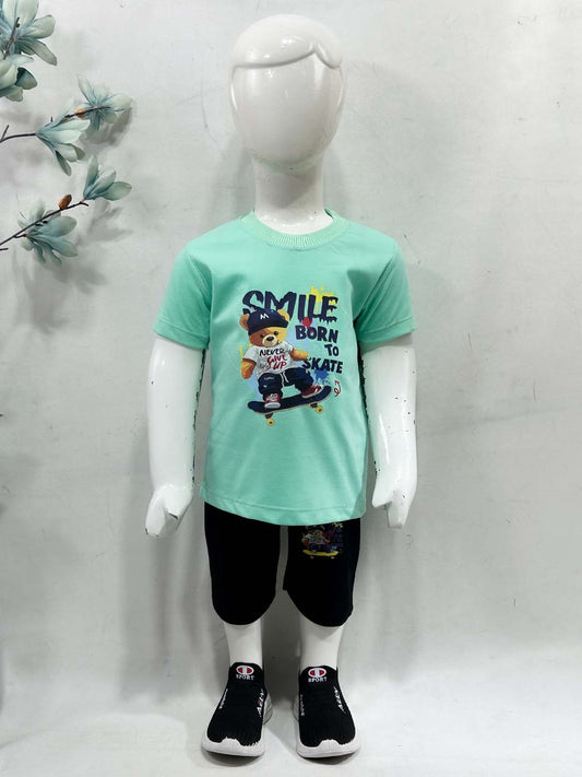 1Yr - 4Yrs Smile Green Suit For Kids RZ BS726