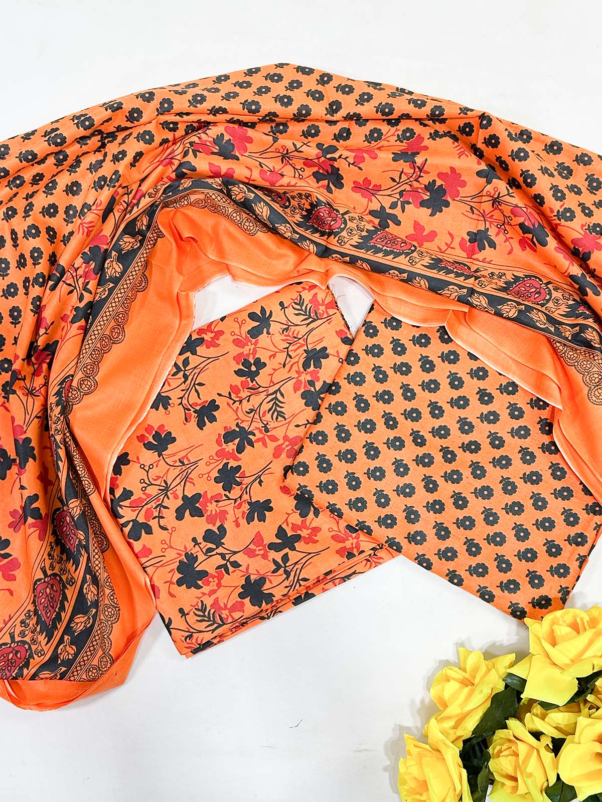 3Pcs Unstitched Digital Lawn Suit For Women WU170