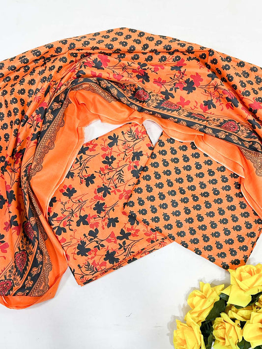 3Pcs Unstitched Digital Lawn Suit For Women WU170