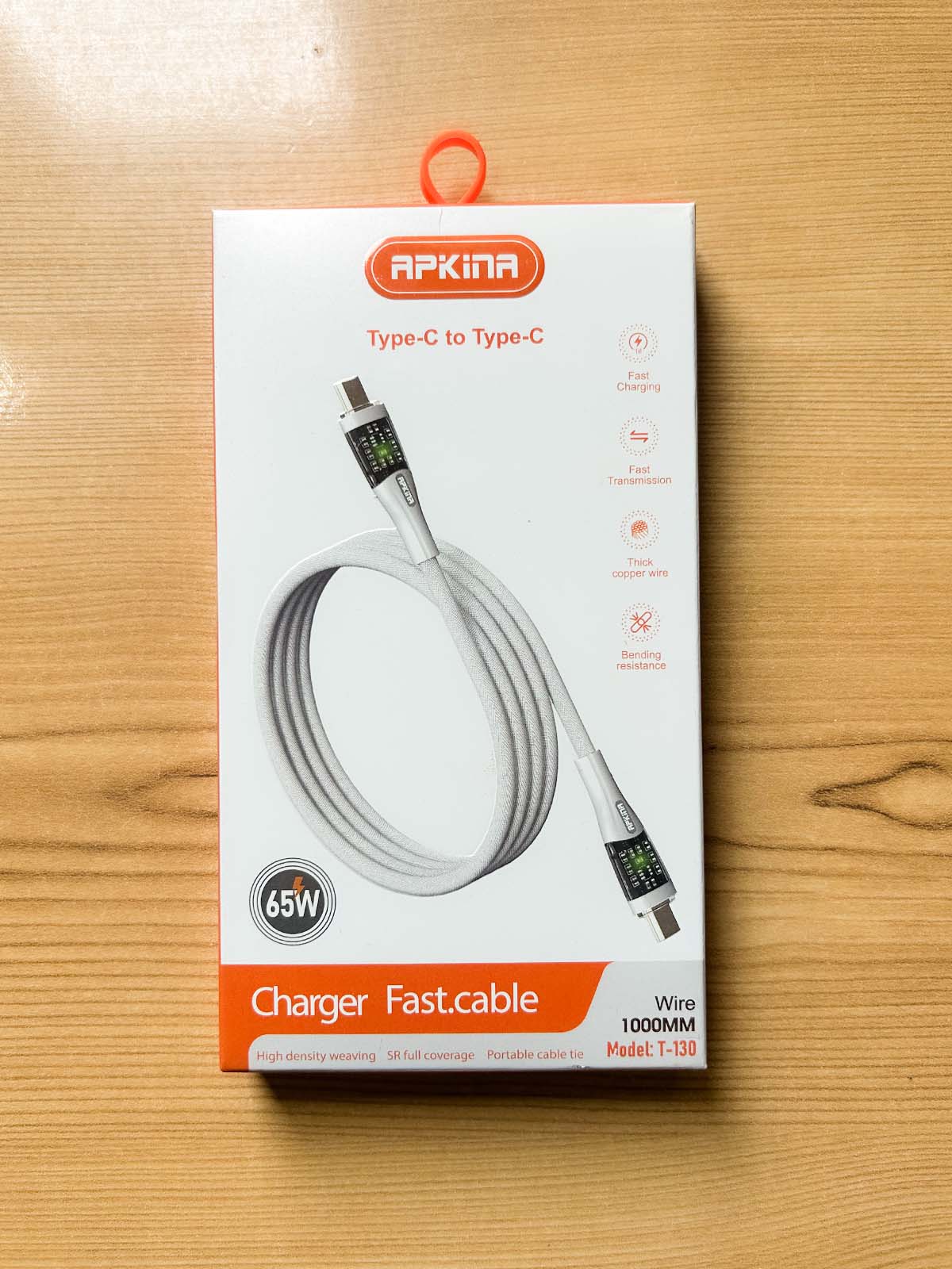 T-130 65W Type C to Type C Data Cable