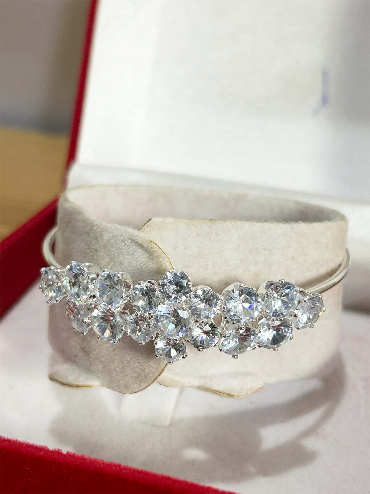 Silver Bangle For Girls WGN31