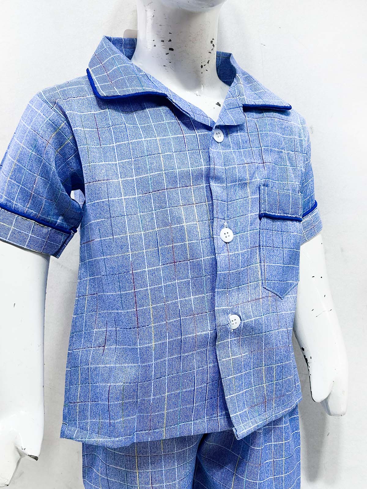 1Yrs - 5Yrs Blue Cotton Night Suit For Kids NG BNS32