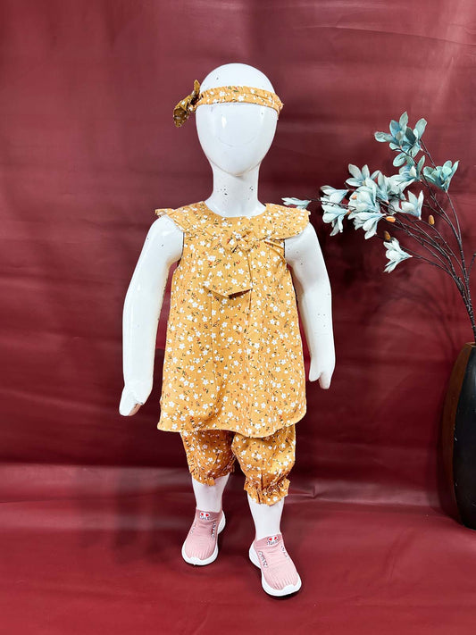 2Yrs - 5Yrs Brown Floral Frock For Girls GF37