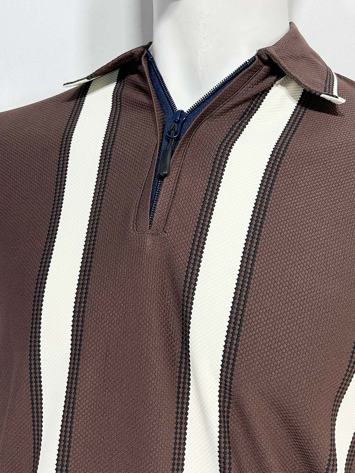 Brown Old Money Polo T-Shirt For Men MTS485