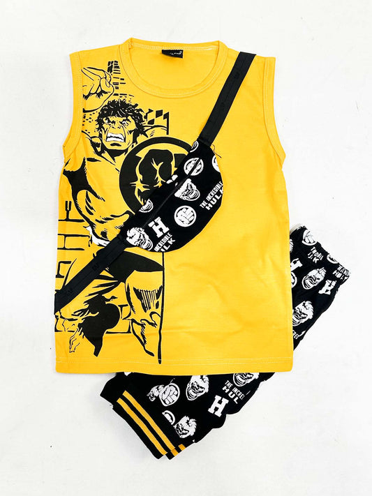 1Yr - 4Yrs Hulk Yellow Sandow Suit For Kids OP BS697