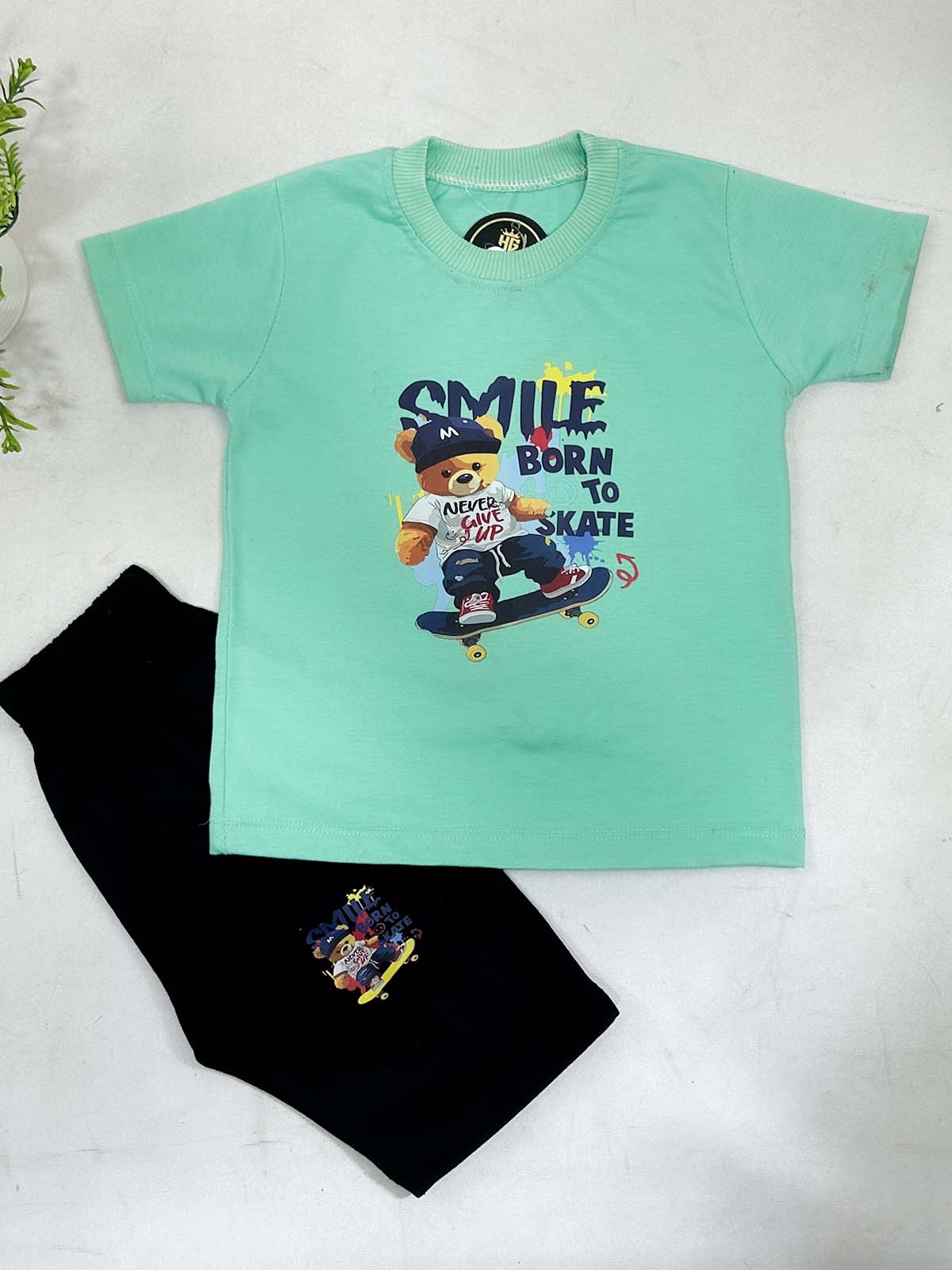 1Yr - 4Yrs Smile Green Suit For Kids RZ BS726