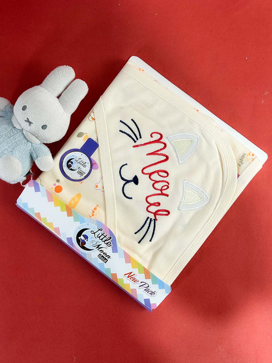 Meow Yellow Wrapping Sheet for Newborn NWS67