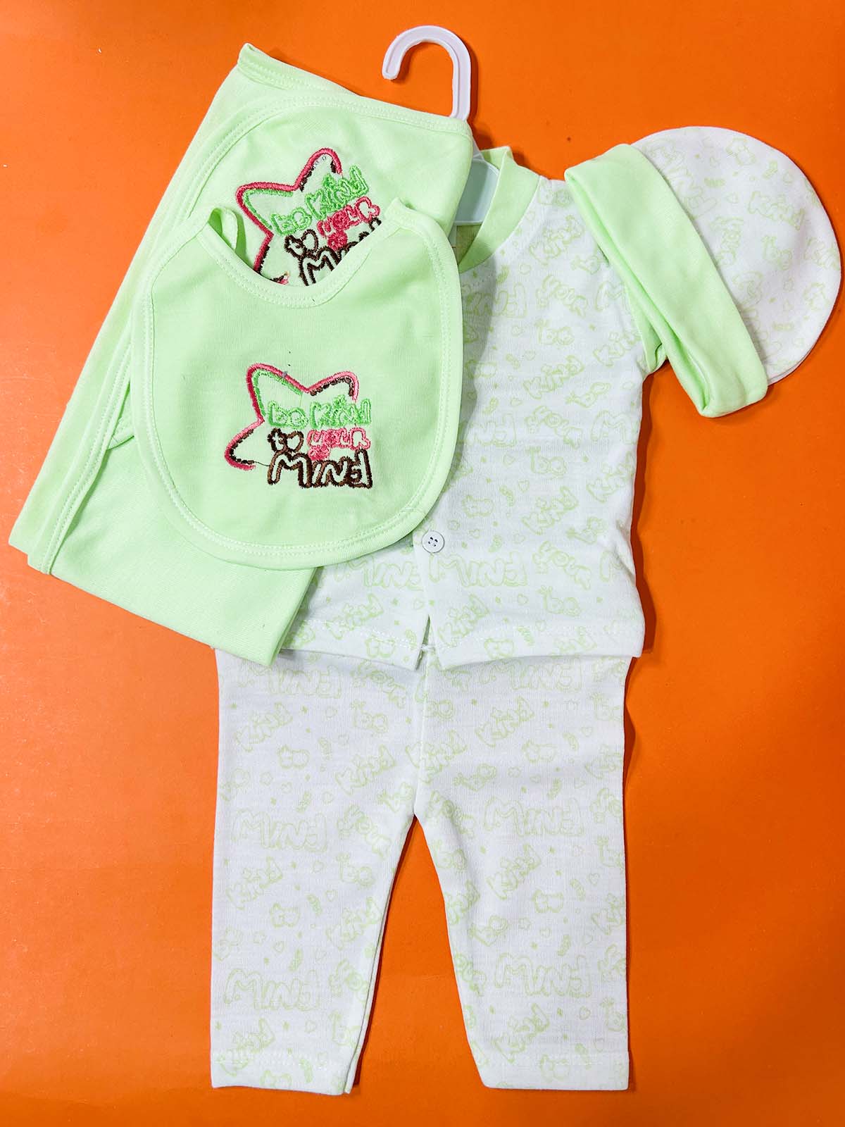0Mth - 3Mth Green 5Pcs Gift Set For Newborn HG NBGS288