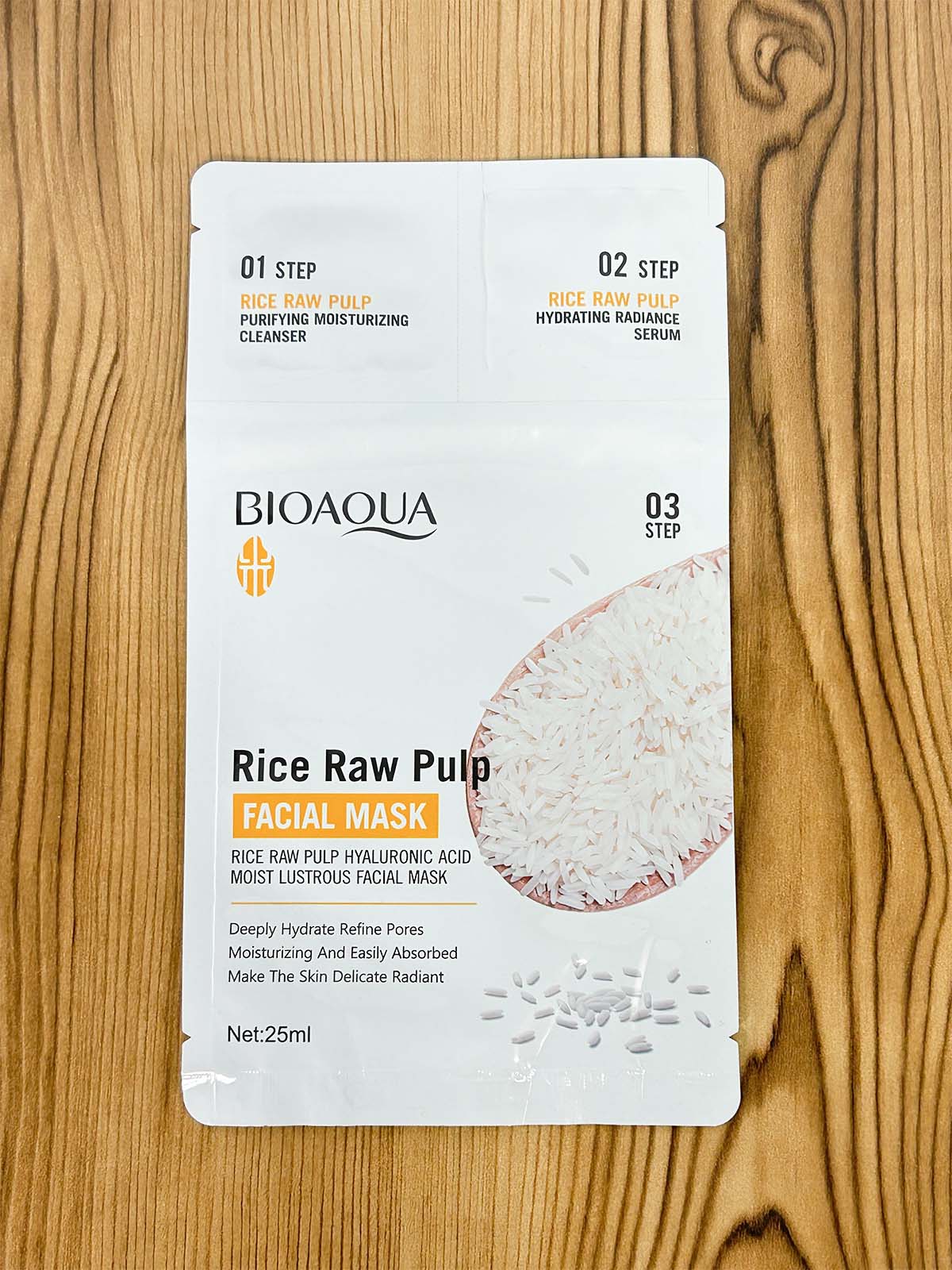 3-Step Rice Raw Pulp Facial Mask C71