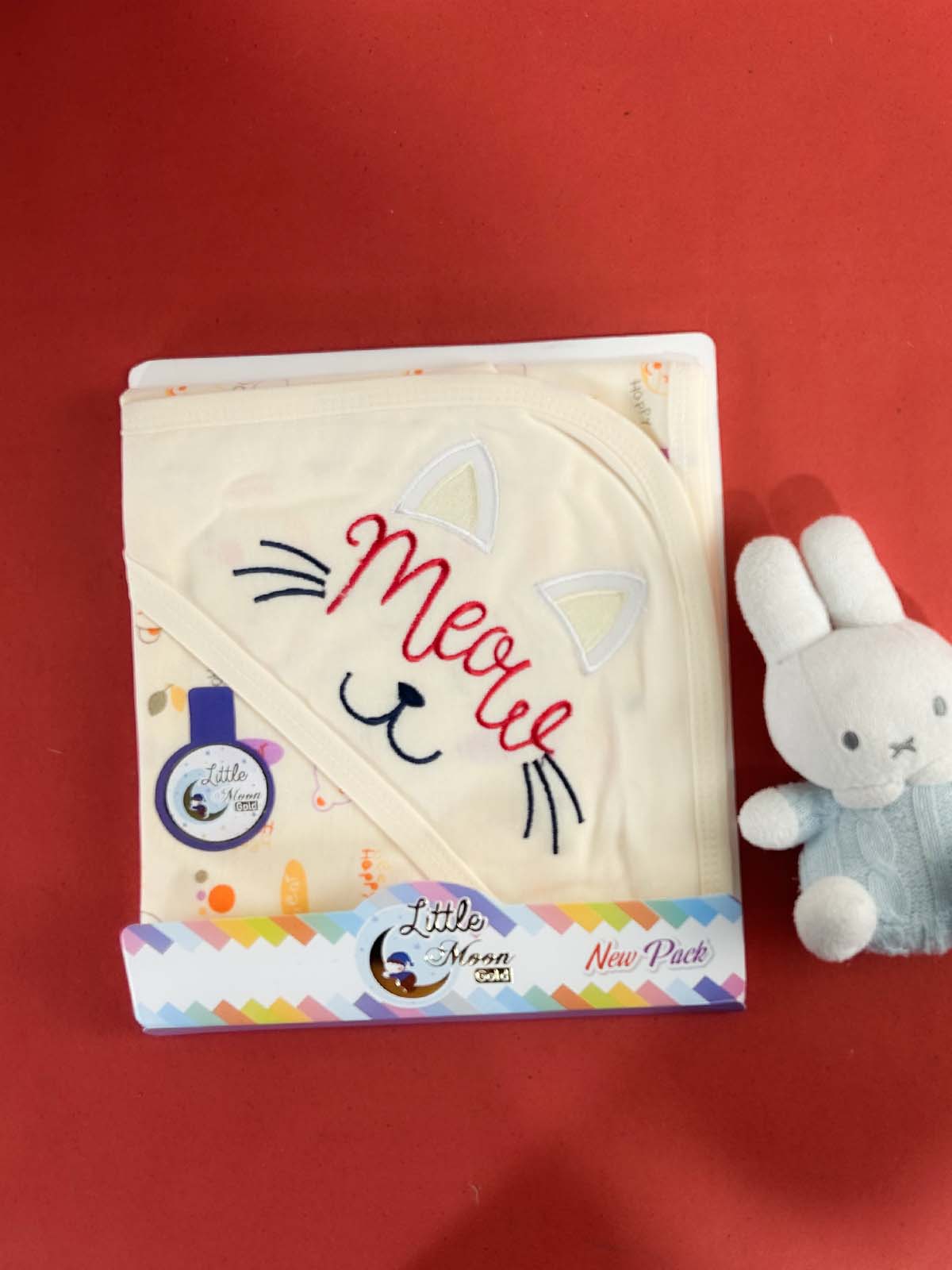 Meow Yellow Wrapping Sheet for Newborn NWS67