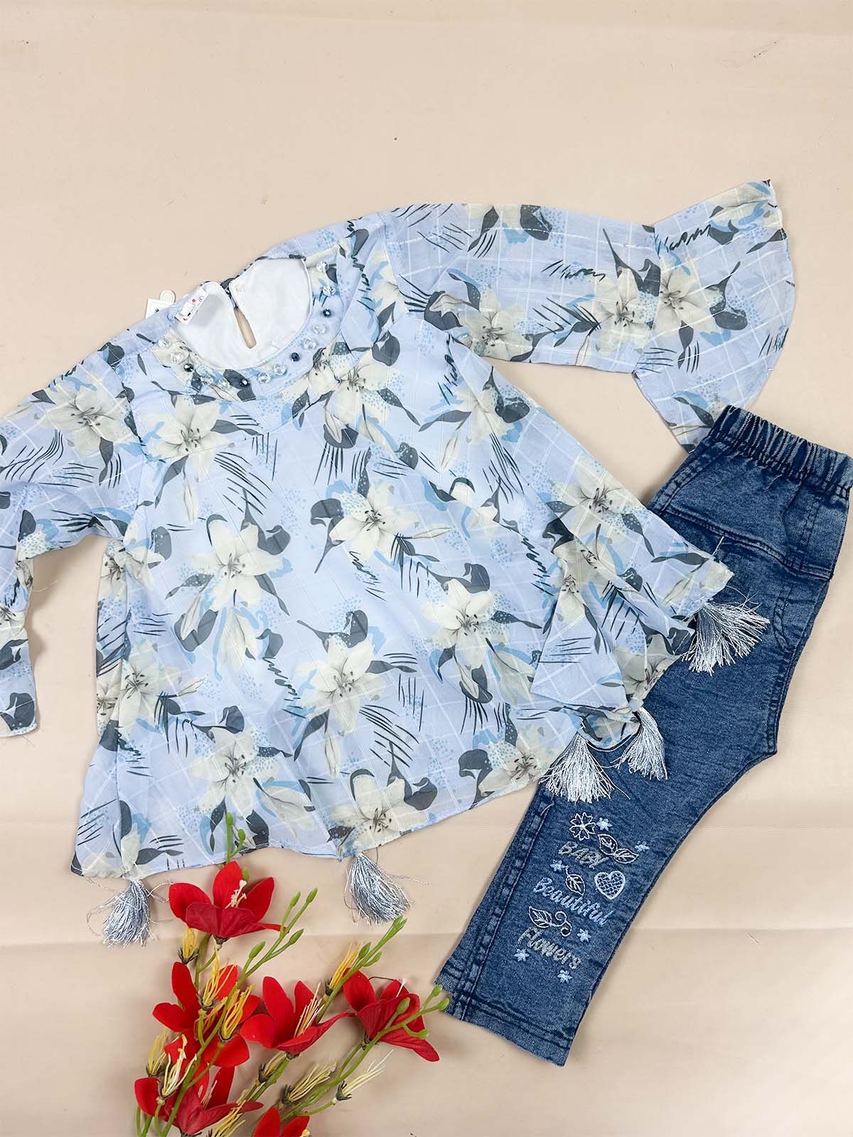 1Yr - 7Yrs Light Blue Suit For Girls TG GS444